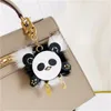 2022 Fashion Keychain Cute Roundness Design Black and White Panda Keyrings Holiday Gift Car Pendant Bag Pendant Harajuku Packaging7921315