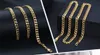 18 -karatowe złote łańcuchy kubańskie 24 -calowe naszyjnik dla mężczyzn