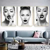 Fashion Wall Art Black Lip Print Makeup Woman Print Sexy Female Poster Canvas Art Beauty Wall Picture Painting Home Decor