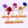 Fleurs décoratives couronnes feuille d'or Rose manuel fleur artificielle exquis boîte-cadeau emballage pour la fête des mères fête d'anniversaire Weddin
