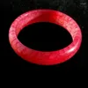 Bangle Natural 56mm-62mm Fashion 100 ٪ Red Jade Jadeite Bead Bracelet Trum22