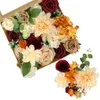 Couronnes de fleurs décoratives boîte-cadeau de fleurs artificielles avec arrangement de feuilles boîtes florales pour bricolage Bouquets de mariage décor de douche nuptiale