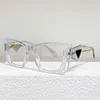 2022 Nuovi occhiali da sole da uomo o da donna SPR 08YS Cat Eye Square Fashion Luxury Brand Occhiali da sole trasparenti Triangle Graphic Temple UV400 con scatola