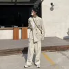 Nic Corduroy Oversized Blazer Jacket Women Loose Office Lady Suit Single Breasted Coat Korean Chic Solid Outwear 220402