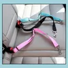 Dog Pet Car Seat Safety Belt Harness Restraint Adjustable Lead Leash Travel Clip Dogs Supplies Accessories Drop Delivery 2021 Collars Leas