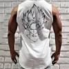 Männer Bodybuilding Tank Tops Gym Fitness Ärmelloses Shirt Männlich Stringer Singlet Sommer Lässige Mode Gedruckt Unterhemd Weste 220601