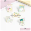 Pins Brooches Jewelry Cartoon Mini Game Hine Colorf Alloy Paint Play Badge For Unisex Enamel Gamepad Cowboy Pins Clothes Backpack Accessori