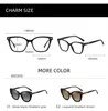 Moda Montature per occhiali da sole 2022 Cat Eye Polarizzati Donne 2 In 1 Clip magnetica su occhiali TR90 Prescrizione ottica Occhiali Magnete C219Q