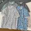 Blouses Femmes Chemises Chemise d'été Femmes Beach Wear Manches courtes Blouse hawaïenne Casual Manches lâches Floral Blusas Surf Chemise M-2XL