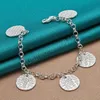 925 Sterling Silver Five Round Grain Bracelet Chain For Women Fashion Charm Wedding Engagement Party Jewelry