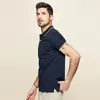 KUEGOU Été 100% Coton Patchwork Polo Hommes Mode Manches Courtes Slim Fit Poloshirt Mâle Marque Plus Taille Vêtements 393 220408