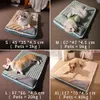 Cama de cachorro Kennels almofada acolchoada para cães grandes pequenos cães de dormir e casas para gatos super macios colchão durável removível tapete de estimação