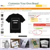 Unisex 2022 forcustomization Blank Short Sleeve 100% Cotton Heat Transfers Dtg Embroidered tshirts with custom printed Custom clothing