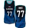 Slovenië Basketbal 10 Mike Tobey Jersey 2021 Zomer Tokyo 31 Vlatko Cancar 6 Aleksej Nikolic 15 Gregor Hrovat 27 Ziga Dimec National Team Man Kids Women