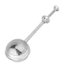 2021 Tea Strainer Ball Push Teas Infuser Losse blad Kruiden theelepel STrainer STrainer Filter Diffuser Home Kitchen Bar Drinkware Roestvrij S