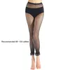 Chaussettes Bonneterie Femmes Sexy Mesh Voir À Travers Des Collants Sans Pied Floral Rayé À Motifs Transparent Résille Collants Bas Leggings Pantalon M6CDSo