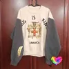 2022 İsa Kral Sweatshirts Erkek Kadın Jamaika Rozeti Grafik Crewneck Hip Hop gevşek ye Hoodie T220802