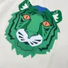 22SS Teenager High-End Color Tiger Head Printed Tee Summer Men Women Couples Classic Short Sleeve Casual Simple Breathable High Street T-shirts TJAMTX034