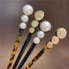 Women Fashion Imitation Big Pearls PVC Hairpins Hair Ornaments Bridal Hair Accessories Wedding Party Hairstyle Design Tools