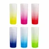 Local Warehouse 3oz Sublimation Shot Glass Gradient Colorful Cups 6 Colors Frosted Mini Wine Tumbler Colorful Cup A02