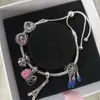 Women 925 Sterling Silver Bracelets With Charms Beads Fit Pandora Snake Chain Slider Type Bracelet Design Fashion Jewelry With Original Box