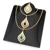 ペンダントネックレスNeovisson Trendy Women Crystal Necklace Gold Linestone Arabic Wedding Jewelry Bride Clothing AccessoriePendant