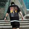 Zazomde män t shirt harajuku sommar kort ärm berg tryckt tshirts lösa mode toppar tees trend kläd streetwear man 220621