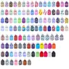 Feestartikelen 117 Ontwerp Kleur Herbruikbare Neopreen Hand Sanitizer Houder Cover Pouch Draagbare Chapstick Houders met Sleutelhanger voor Clear 30ml Travel Flip Cap Bottle