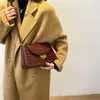 Bolsos de noche con diseño de cocodrilo para mujer, bandolera de lujo de diseñador para mujer, bolso de mano de charol de PU de Color sólido, bolso de mensajero