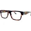 Les plus récentes lunettes unisexes à planche carrée étroite cadre patchwork jambe turquoise 15y-f spr 52-20 conception individuelle fullrim pour prescription 248J