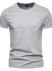 メンズTシャツメンズサマーウェア半袖Tシャツファッションラウンドネックカラートップスリムハラジュクメン