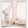 Gladiator Gold Summer Sandales Open Fime Chaussures hautes pour femmes Talons Toe Hollow 222 461