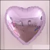 Party Decoration Event Supplies Festive Home Garden 18 Inch Heart-Shaped Aluminum Foil Balloons Valentines Dhwse