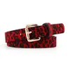 Belts Vintage Animal Leopard Leather Belt Women Black White Gold Buckle Female Waist Jeans Cheetah BeltsBelts