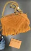 Mode topkwaliteit handtassen portemonnee handtas dames franjes zakken crossbody college medium schoudertas rand franjes kwastje messenger tassen ketting suède portemonnee retro