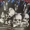Mäns t-shirts Mens T-shirts Skull Graphic T Shirts Cotton Harajuku T-shirt överdimensionerad Hip Hop Print Tops Retro Wash Tee Men Streetwear Summer Vintage Cloth