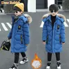 Marka Rus Çocuklar Kış Ceket Erkek Giysileri İçin Snowsuit Parka Genç tulumlar için Parka Kalın uzun ceket 4-15 yıl giyim lj201202