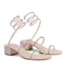 패션 rene caovilla cleo crystal-studded sandals stiletto 발 뒤꿈치 샌들 샌들을위한 이브닝 신발 하이힐 럭셔리 디자이너 A290d