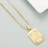 Collares colgantes Hip Hop Collar de alfabeto inicial para mujer Vintage Gold Copper A-Z Carta inglesa COCHORDE Mujer Joyería