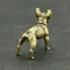 Solid mosiężne francuski pies buldog mini posąg dekoracja domów zwierząt edc figurki fabryczne Direp S. 93338J