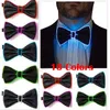 Bow ties light up mens tie necktie luminous flashing for 댄스 파티 크리스마스 이브닝 장식 보우 타이 보우