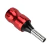 直径24mm 2mmネジタトゥーハンドル短い赤い5クロー電気めっきアルミニウム合金普通針1PC