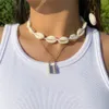 Collier ras du cou bohème en coquillage naturel pour femmes, collier cauri, conque, coquillage, pendentif de plage d'été, accessoires Y2K