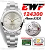 EWF 41 A3230 Automatic Mens Watch Silver Dial Stick Маркеры 904L Oystersteel Bracelet из нержавеющей стали Super Edition с той же серийной гарантийной картой Treatime G7