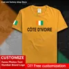 Ivoire Coton T-shirt Personnalisé Jersey Fans DIY Nom Numéro Marque High Street Fashion Hip Hop Lâche Casual T-shirt 220616