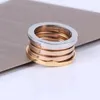 Ceramics Love screw ring for Woman man couple 1-3 turns High quality 925s 18k gold jewelry with box size 5-12 Luxury rose silver Designer Mens Womens Love Band Rings