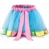Crianças de verão Tutu saia meninas saia arco -íris Saias de dança Kids Skirtzc1160