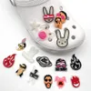 DHL Fast Air Commercio all'ingrosso Giorno di Pasqua Cute Pvc Cartoon Croc Charms Scarpa Decorazione floreale Accessori fibbia Clog Pins Bottoni di fascino Disponibile 083