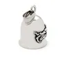 316 Stainless Steel Retro Antique Silver Biker Bell Pendant Gothic Punk Personality Fashion Men's Motorcycle Necklace Charms