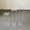 New!! Set of 4 sizes Wedding Floor Vase Clear Acrylic Grand Vases Decoration Flower Stand Backdrop Frame Column